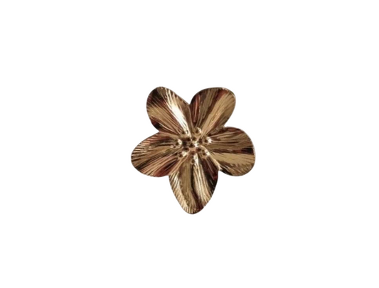 Big Bloom - ring - guldfärgat stål