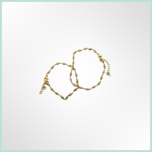 Heaven Dot Steel - Fotlänk - Gold