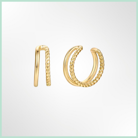 Ear Cuff Twisted Gold- Örhänge